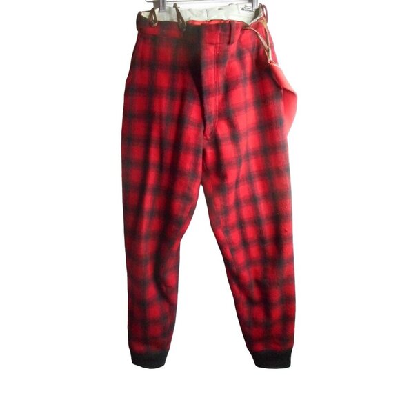 Vtg 1960s - 70s Woolrich Sz 30 Plaid Riding Equestrian Hunting Wool Pants Estate - Picture 1 of 6